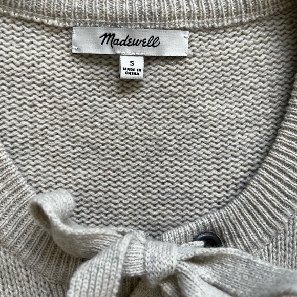 MADEWELL 100% MERINO WOOL Lace-Up Sweater-Dress Size Small Minimalist Chic - Picture 4 of 11
